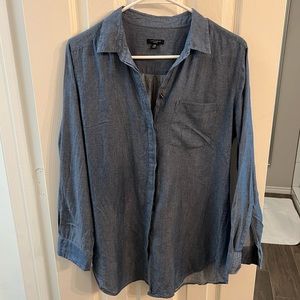 Light Denim Ann Taylor Medium Petite Long Sleeve Top